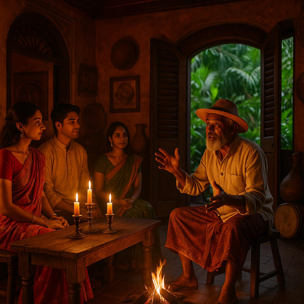 Storytelling evening in a private Creole home Dive into Mauritius’ oral history by candlelight